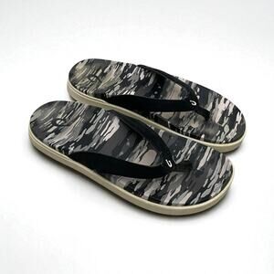 OluKai Camouflage Wet Grip Rubber Non-Marking Flip Flop Sandals